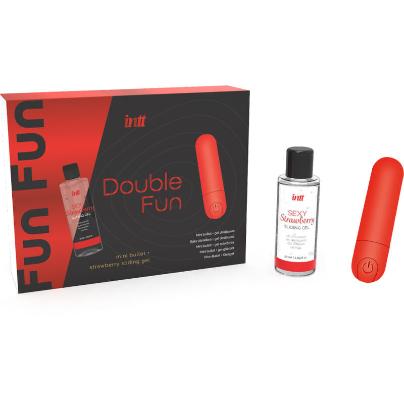 INTT RELEASES - DOUBLE FUN KIT MIT VIBRIERENDER KUGEL UND ERDBEER-MASSAGEGEL