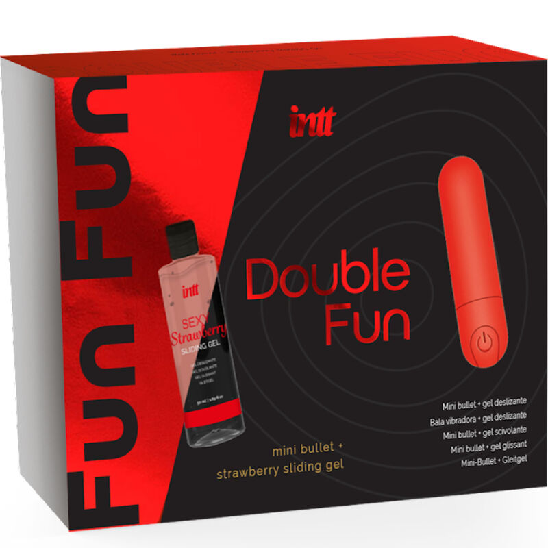 INTT RELEASES - DOUBLE FUN KIT MIT VIBRIERENDER KUGEL UND ERDBEER-MASSAGEGEL