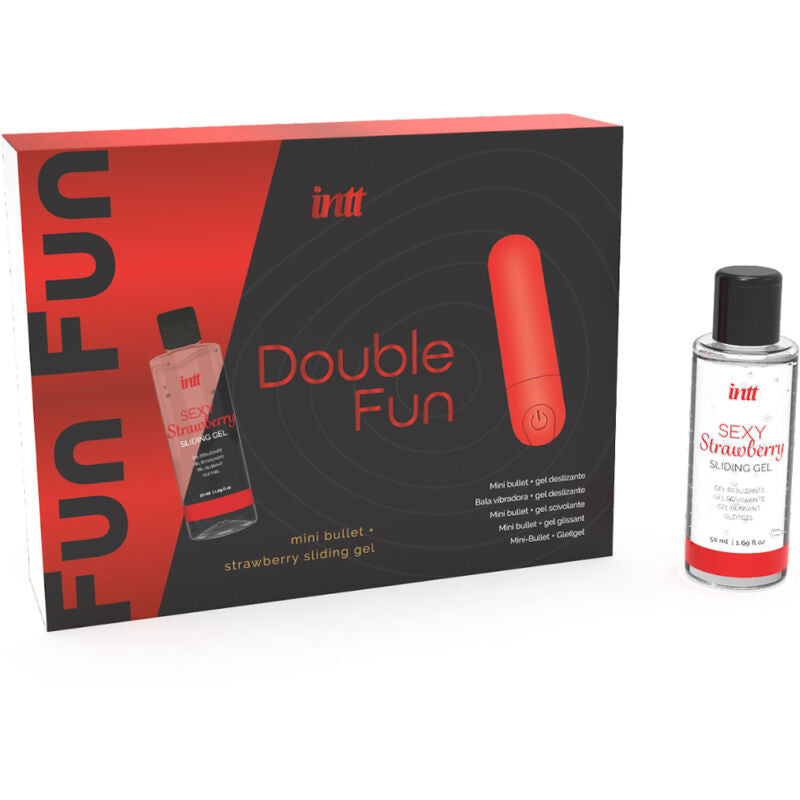 INTT RELEASES - DOUBLE FUN KIT MIT VIBRIERENDER KUGEL UND ERDBEER-MASSAGEGEL