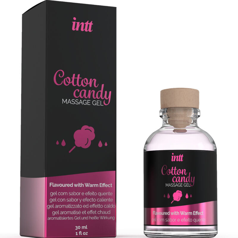 INTT MASSAGE &amp; ORAL SEX - GEL PER MASSAGGI AL GUSTO DI ZUCCHERO FILATO ED EFFETTO RISCALDANTE