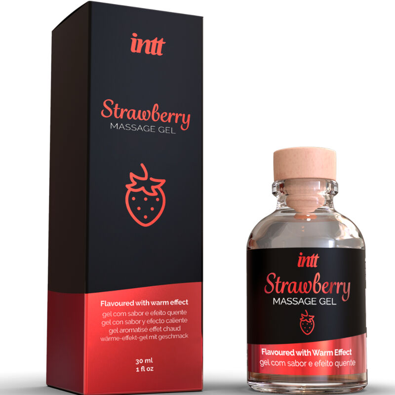 INTT MASSAGE & ORAL SEX - HOT EFFECT STRAWBERRY FLAVOR MASSAGE GEL