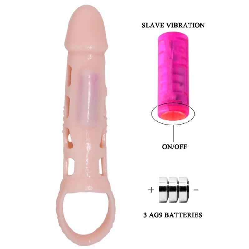 PRETTY LOVE - HARRISON PENIS EXTENDER COVER MIT VIBRATION UND GURT 13,5 CM