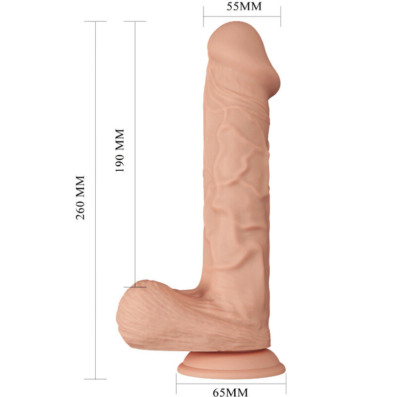 BAILE - BELLISSIMO INCONTRO BERGRISI DILDO REALISTICO FLESSIBILE 26 CM NATURALE