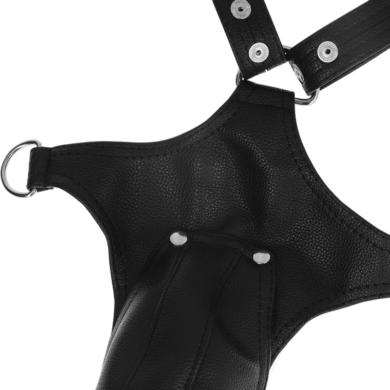 FETISH SUBMISSIVE ATTITUDE - MEN'S ECO-LEATHER JOCK STRAP HARNESS