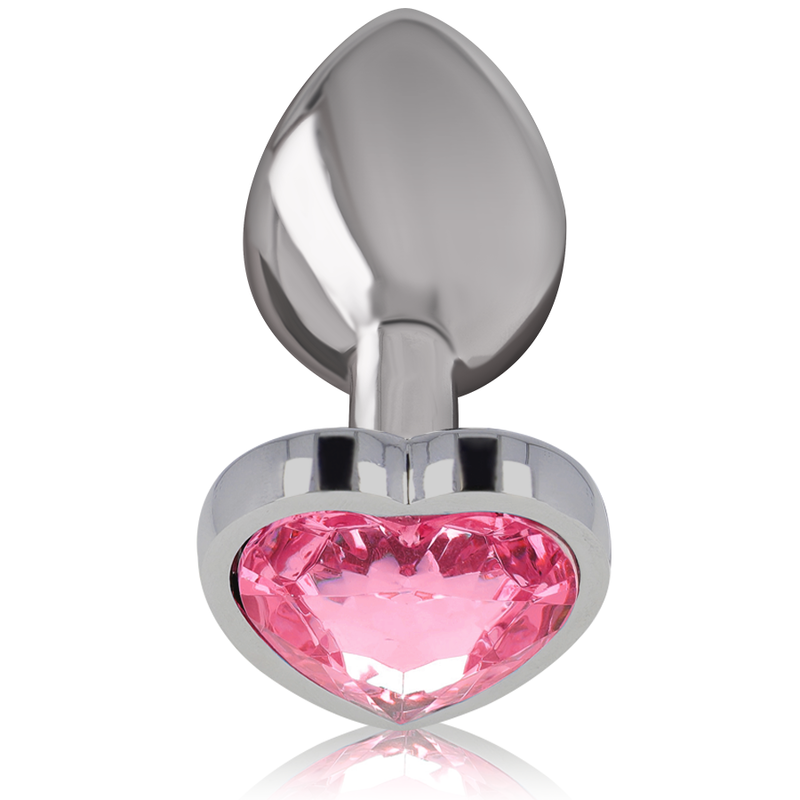 INTENSE - ALUMINIUM-METALL-ANAL-PLUG ROSA HERZ GRÖSSE L