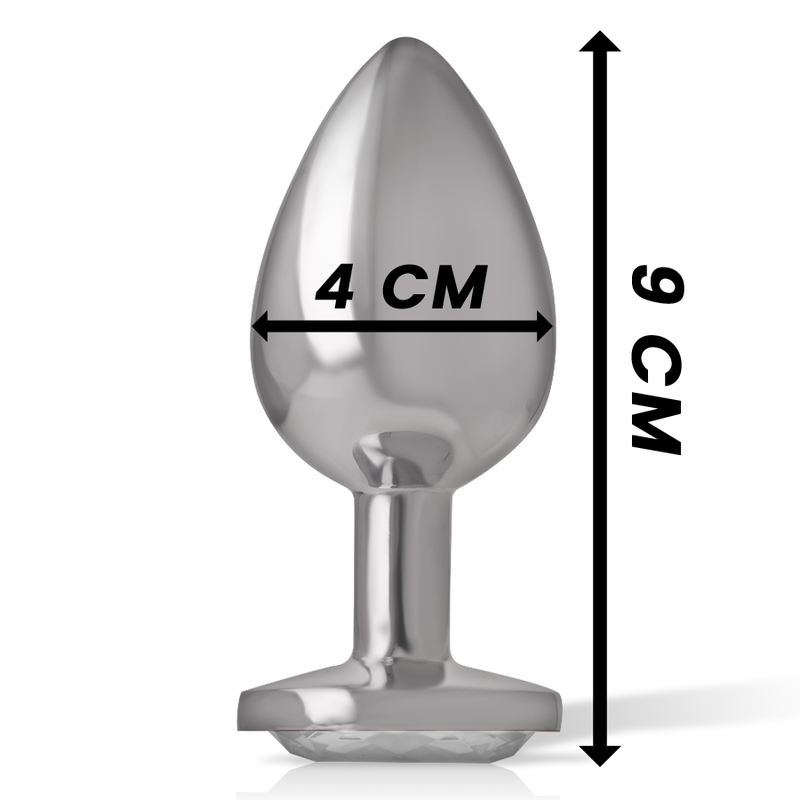 INTENSE - ANAL PLUG METALL ALUMINIUM WEISS HERZ GRÖSSE L