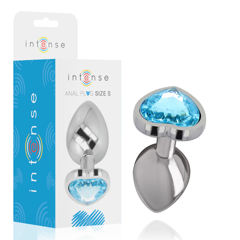 INTENSE - ALUMINIUM-METALL-ANAL-PLUG BLAUES HERZ GRÖSSE S