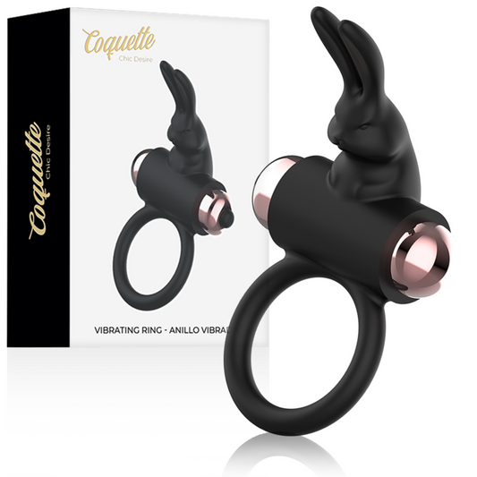 COQUETTE CHIC DESIRE - ANELLO PER IL PENE CON VIBRATORE NERO/ORO