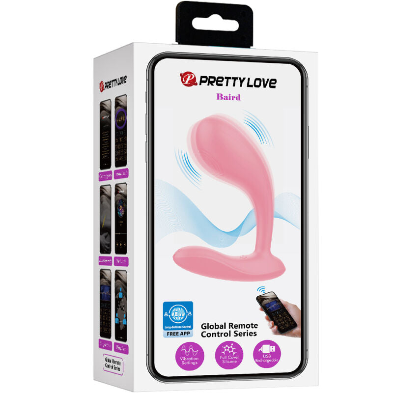 PRETTY LOVE - BAIRD G-SPOT 12 VIBRATIONEN WIEDERAUFLADBAR ROSA APP