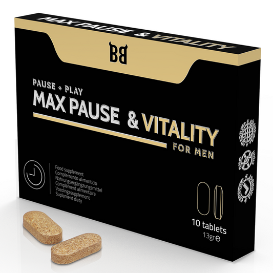 BLACK BULL - MAX PAUSE &amp; VITALITÄTSVERZÖGERER FÜR MÄNNER 10 KAPSELN