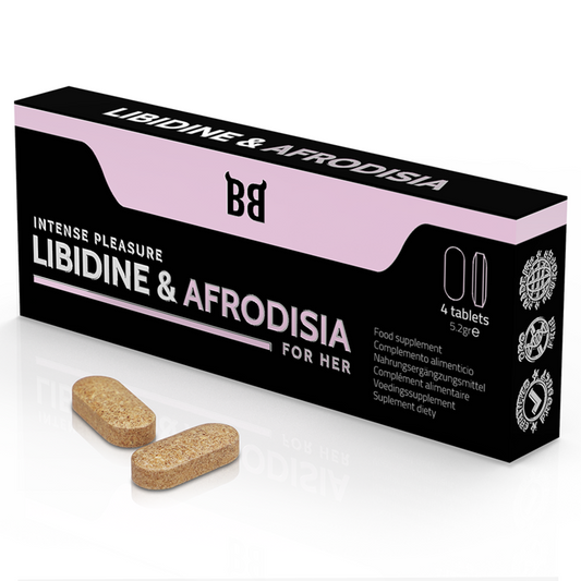 BLACK BULL - LIBIDINE &amp; AFRODISIA PIACERE INTENSO PER LEI 4 COMPRESSE