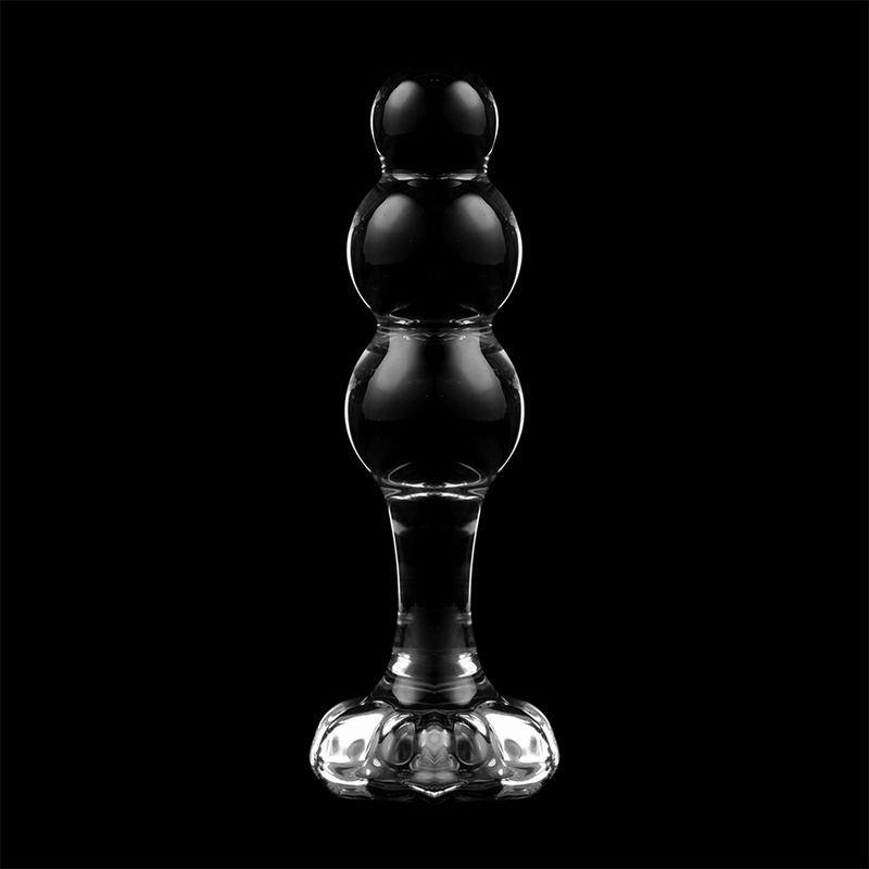 NEBULA SERIES BY IBIZA - MODEL 1 ANAL PLUG BOROSILICATE GLASS CLEAR 10.5 CM -O- 3 CM