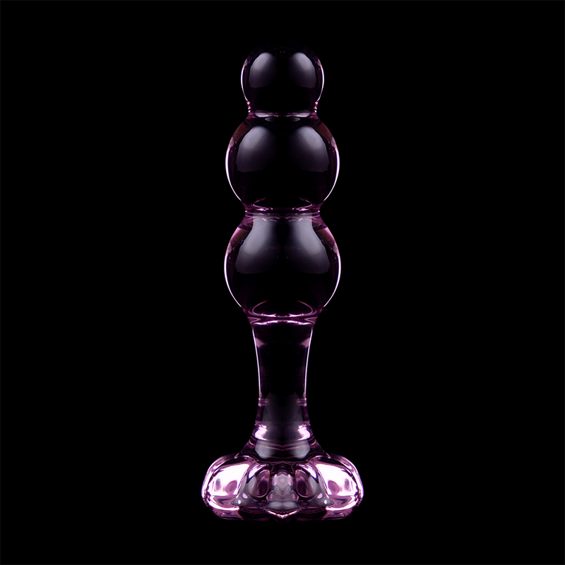 NEBULA SERIES BY IBIZA - MODEL 1 ANAL PLUG BOROSILICATE GLASS CLEAR 10.5 CM -O- 3 CM