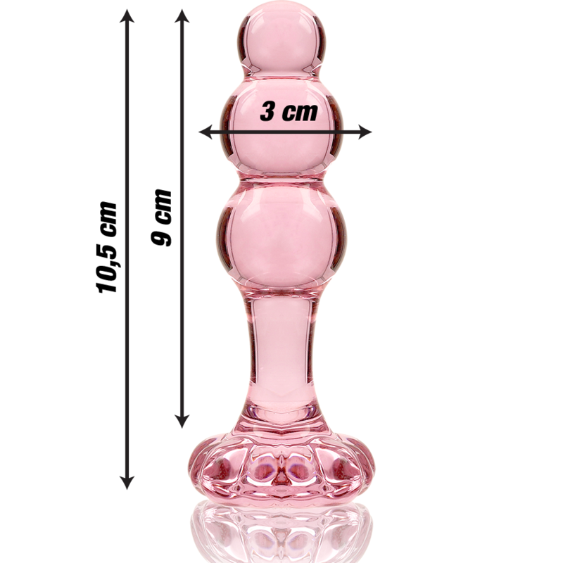 NEBULA SERIE VON IBIZA - MODELL 1 ANAL PLUG BOROSILIKATGLAS KLAR 10,5 CM -O- 3 CM