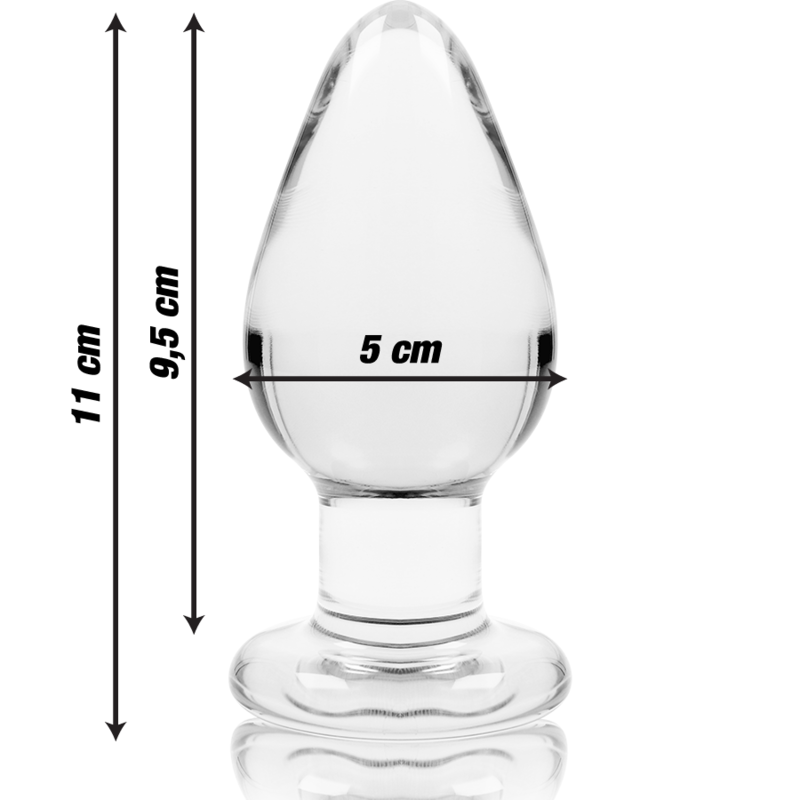 NEBULA SERIE VON IBIZA - MODELL 3 ANAL PLUG BOROSILIKATGLAS TRANSPARENT 11 CM -O- 5 CM