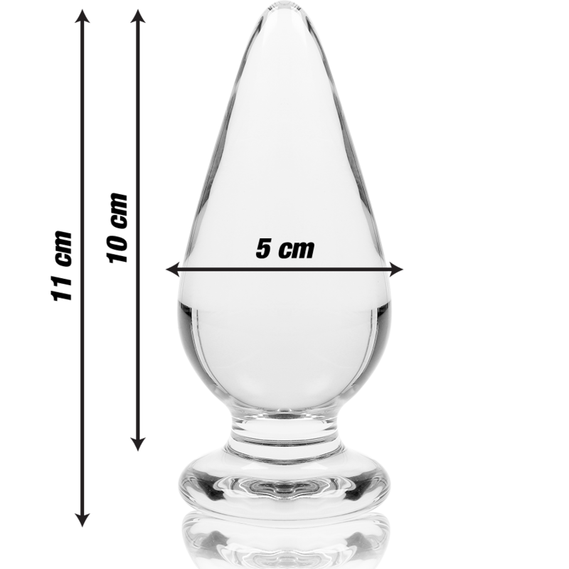 NEBULA SERIE VON IBIZA - MODELL 4 ANAL PLUG BOROSILIKATGLAS KLAR 11 CM -O- 5 CM