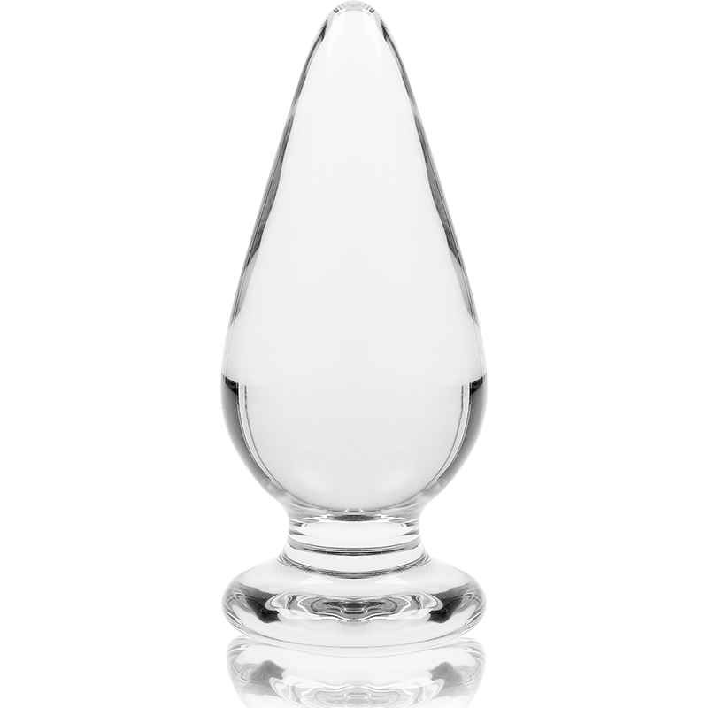 NEBULA SERIES BY IBIZA - MODEL 4 ANAL PLUG BOROSILICATE GLASS CLEAR 11 CM -O- 5 CM