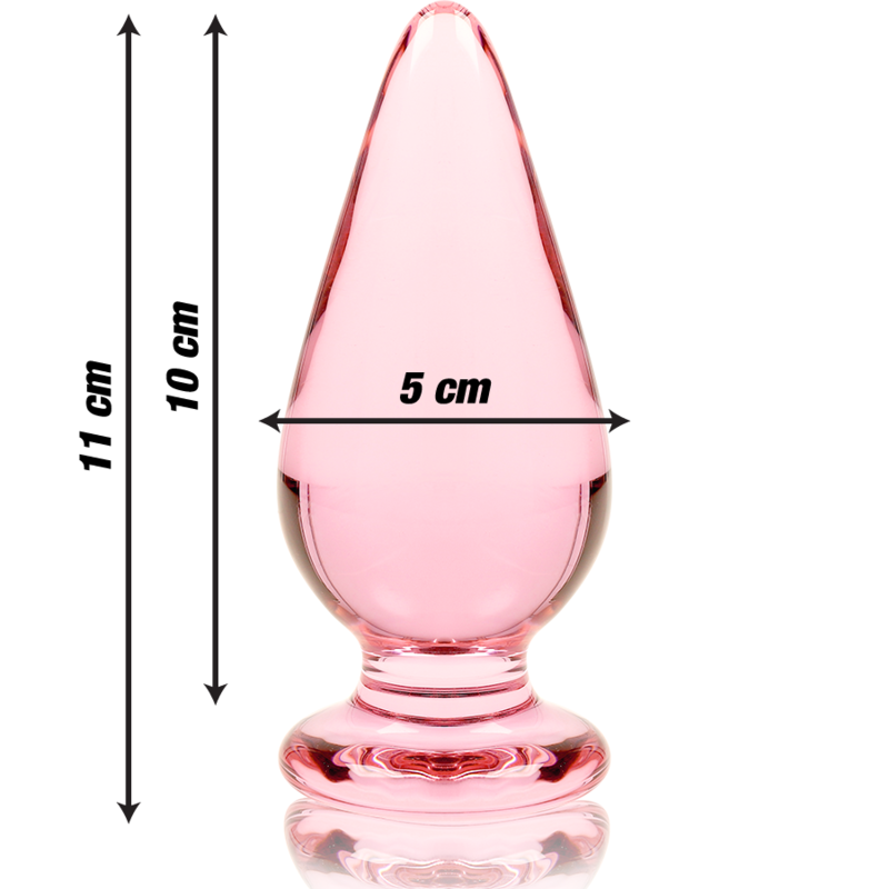 NEBULA SERIE VON IBIZA - MODELL 4 ANAL PLUG BOROSILIKATGLAS KLAR 11 CM -O- 5 CM