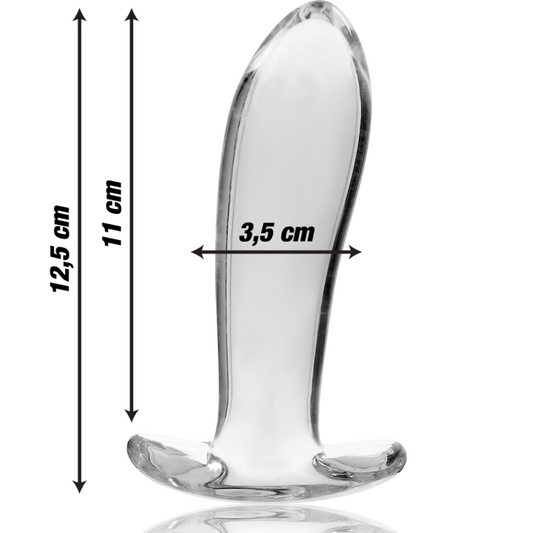 SERIE NEBULA BY IBIZA - MODELLO 5 TAPPO ANALE VETRO BOROSILICATO TRASPARENTE 12,5 CM -O- 3,5 CM