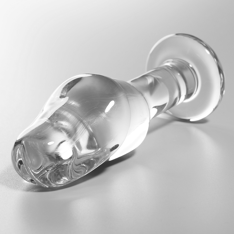 NEBULA SERIE VON IBIZA - MODELL 6 ANAL PLUG BOROSILIKATGLAS KLAR 12,5 CM -O- 4 CM