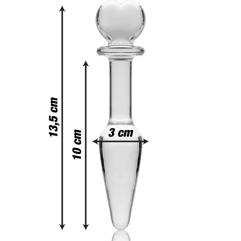 NEBULA SERIE VON IBIZA - MODELL 7 ANAL PLUG BOROSILIKATGLAS KLAR 13,5 CM -O- 3 CM