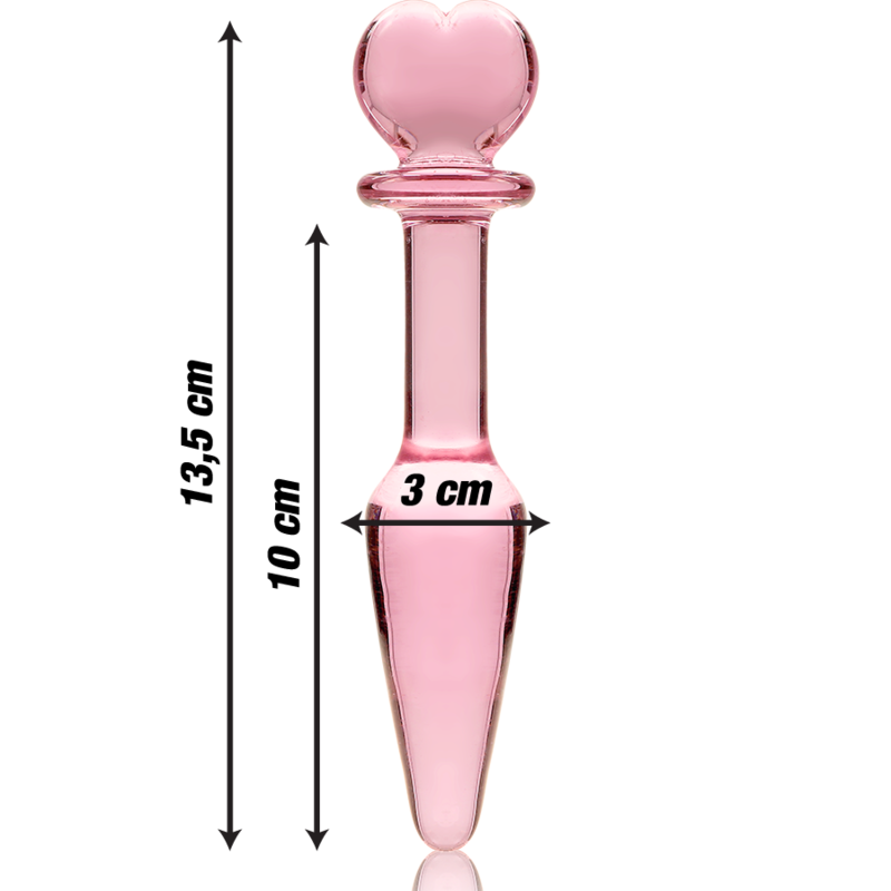 NEBULA SERIE VON IBIZA - MODELL 7 ANAL PLUG BOROSILIKATGLAS KLAR 13,5 CM -O- 3 CM