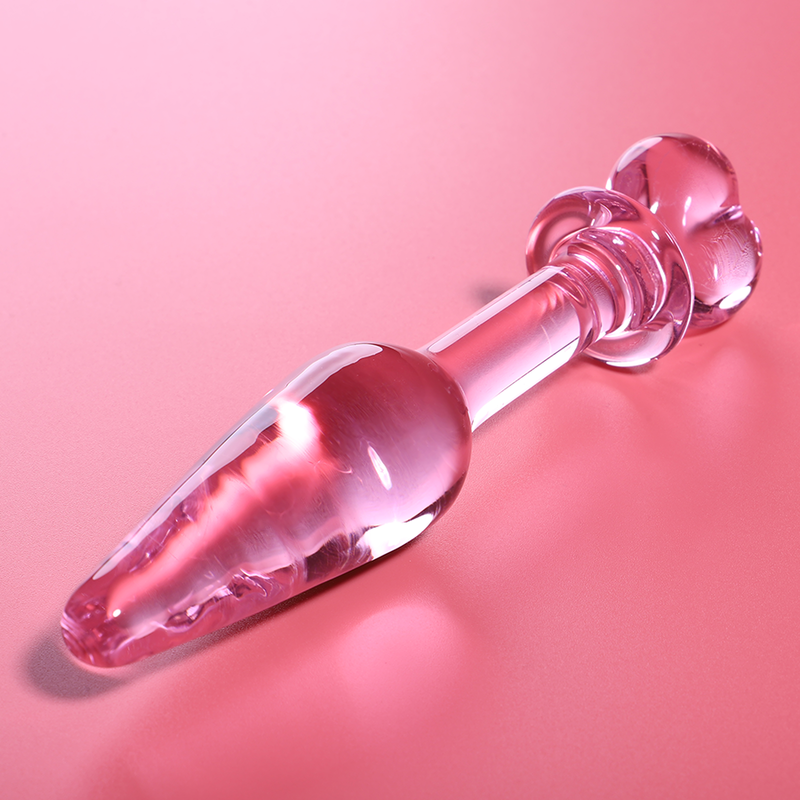 NEBULA SERIES BY IBIZA - MODEL 7 ANAL PLUG BOROSILICATE GLASS CLEAR 13.5 CM -O- 3 CM