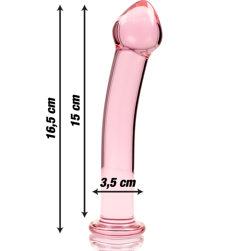 SERIE NEBULA BY IBIZA - MODELLO 11 DILDO VETRO BOROSILICATO TRASPARENTE 16 CM -O- 3 CM