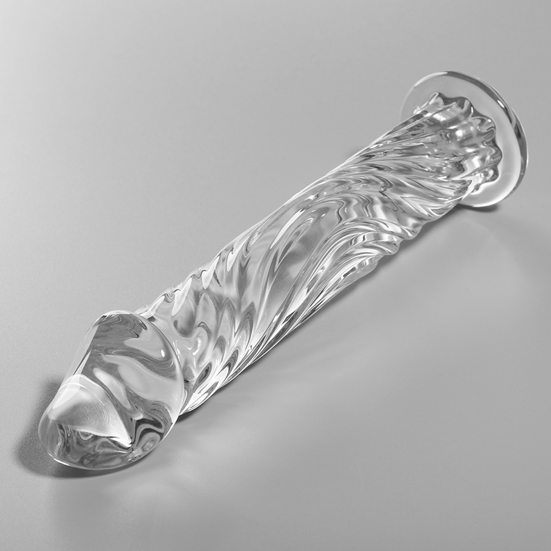 SERIE NEBULA BY IBIZA - MODELLO 12 DILDO VETRO BOROSILICATO TRASPARENTE 17 CM -O- 3,5 CM