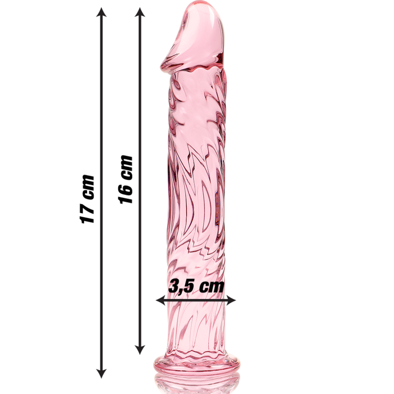 SERIE NEBULA BY IBIZA - MODELLO 12 DILDO VETRO BOROSILICATO TRASPARENTE 17 CM -O- 3,5 CM