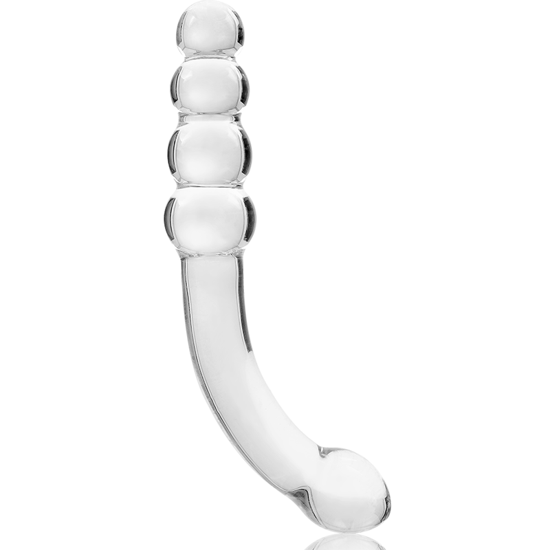 NEBULA SERIES BY IBIZA - MODEL 14 DILDO BOROSILICATE GLASS CLEAR 18.5 CM -O- 3 CM