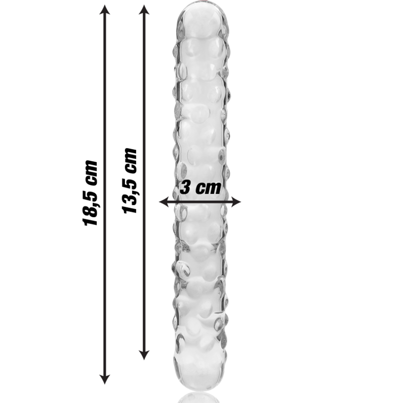 NEBULA SERIE VON IBIZA - MODELL 15 DILDO BOROSILIKATGLAS KLAR 18,5 CM -O- 3 CM