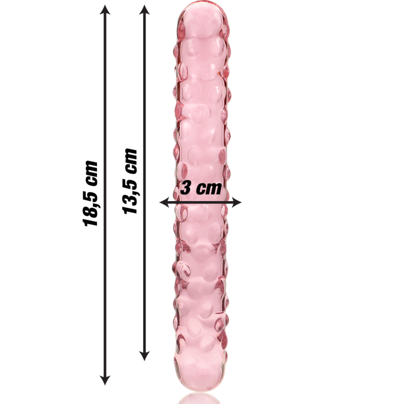 SERIE NEBULA BY IBIZA - MODELLO 15 DILDO VETRO BOROSILICATO TRASPARENTE 18,5 CM -O- 3 CM