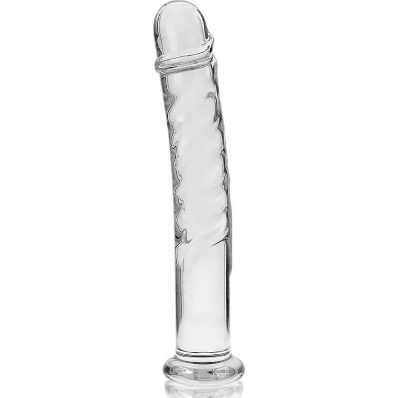 NEBULA SERIES BY IBIZA - MODEL 16 DILDO BOROSILICATE GLASS CLEAR 18.5 CM -O- 3 CM