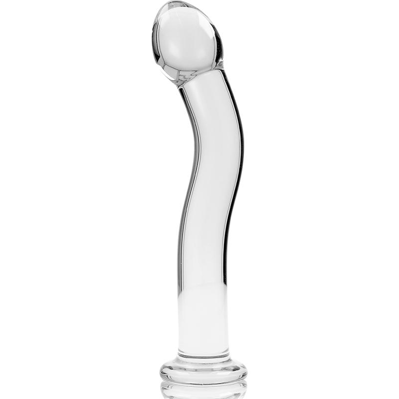 NEBULA SERIES BY IBIZA - MODEL 18 DILDO BOROSILICATE GLASS CLEAR 18.5 CM -O- 3.5 CM