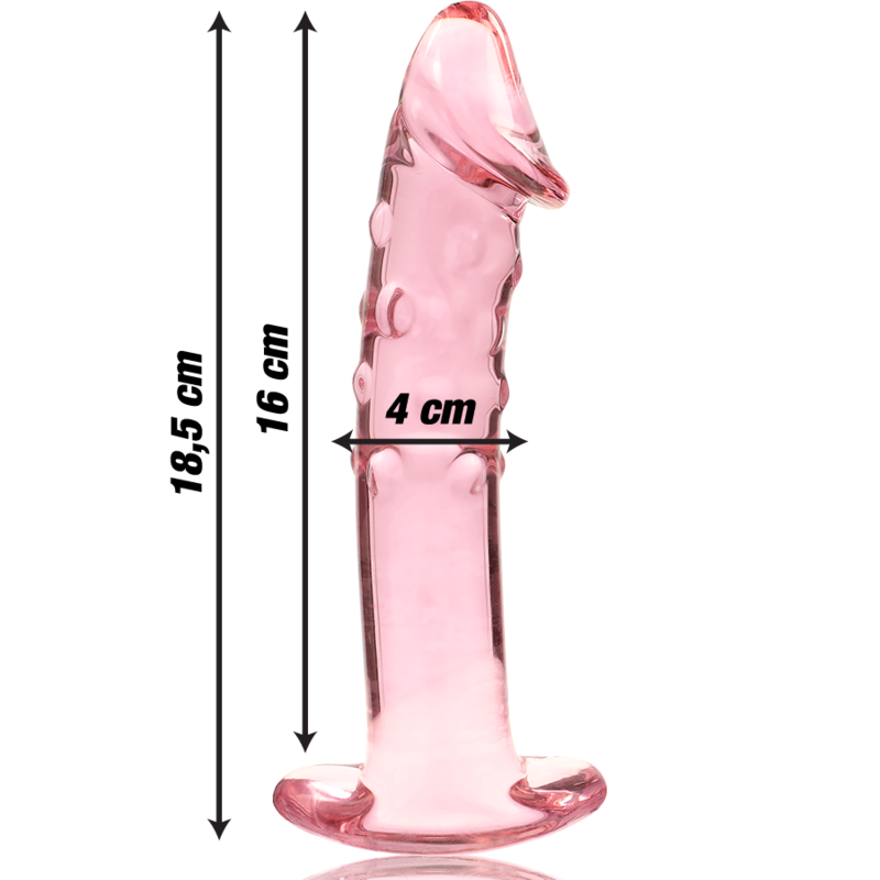 NEBULA SERIES BY IBIZA - MODEL 19 DILDO BOROSILICATE GLASS CLEAR 18.5 CM -O- 4 CM