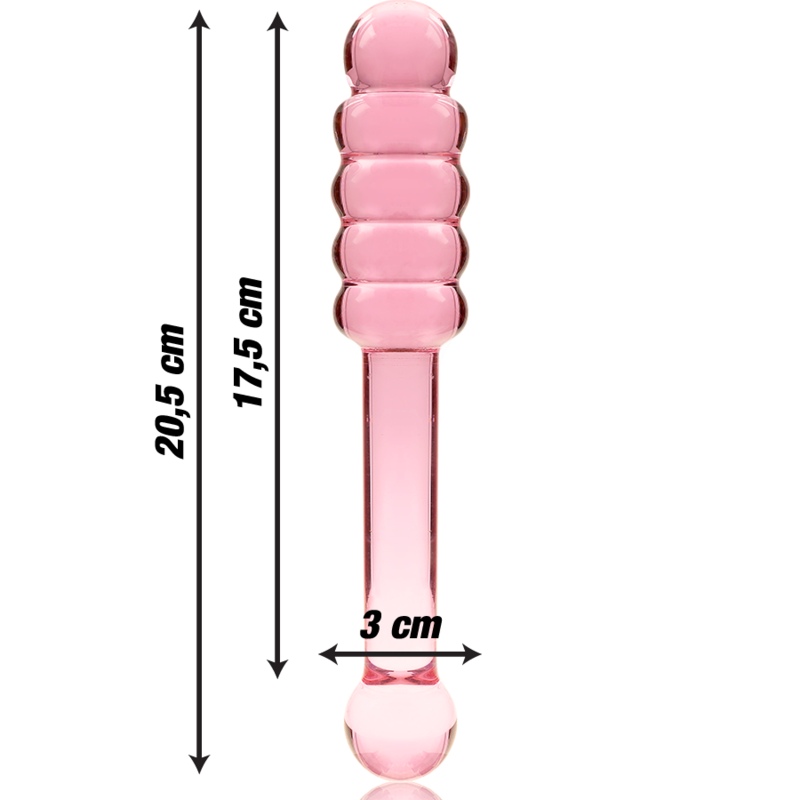 NEBULA SERIE VON IBIZA - MODELL 20 DILDO BOROSILIKATGLAS KLAR 20,5 CM -O- 3 CM