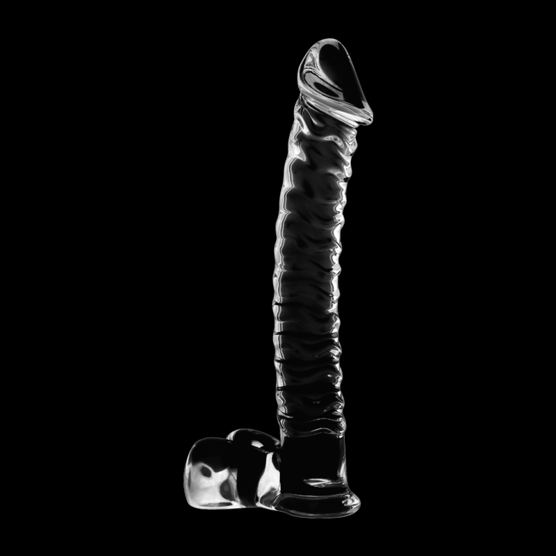 SERIE NEBULA BY IBIZA - MODELLO 23 DILDO VETRO BOROSILICATO TRASPARENTE 21,5 CM -O- 4 CM