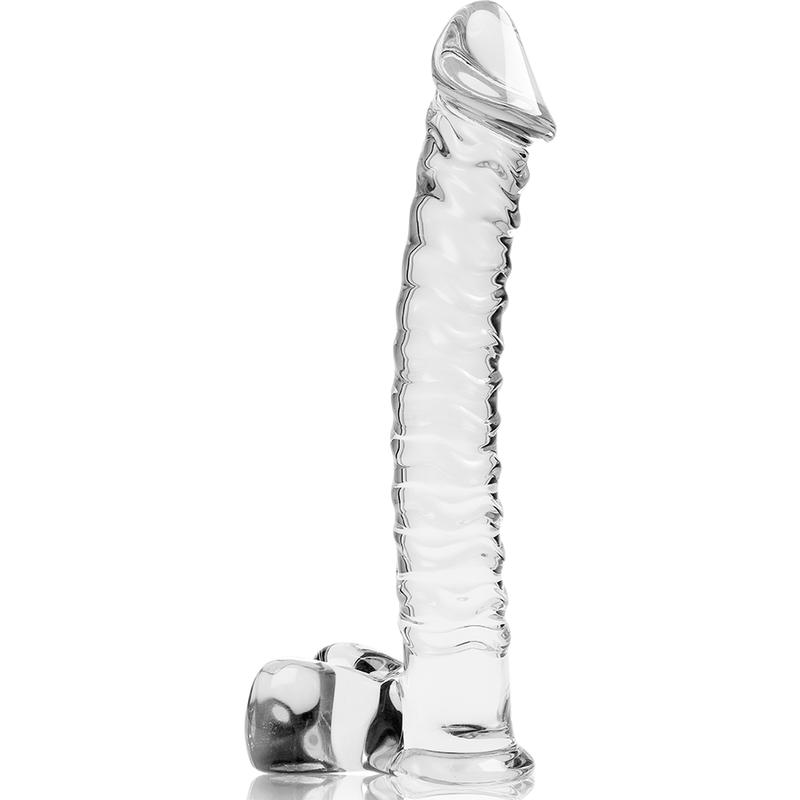 NEBULA SERIES BY IBIZA - MODEL 23 DILDO BOROSILICATE GLASS CLEAR 21.5 CM -O- 4 CM