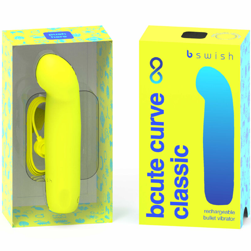 B SWISH - BCUTE CURVE INFINITE CLASSIC VIBRATORE SILICONE RICARICABILE GIALLO