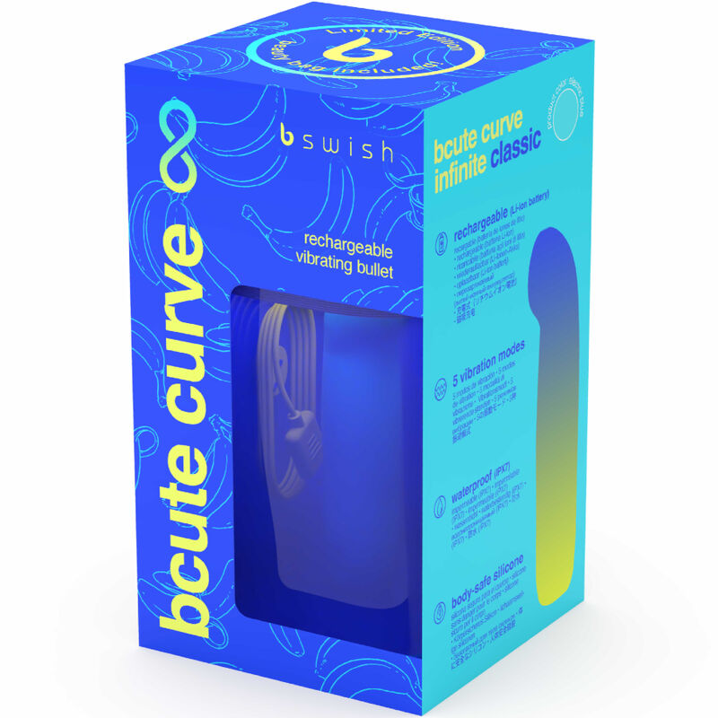 B SWISH - BCUTE CURVE INFINITE CLASSIC LIMITED EDITION BLAUER WIEDERAUFLADBARER VIBRATOR AUS SILIKON