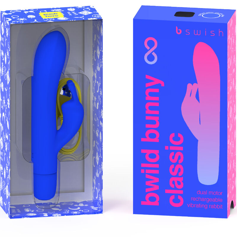 B SWISH - BWILD BUNNY INFINITE CLASSIC WIEDERAUFLADBARER VIBRATOR AUS BLAUEM SILIKON