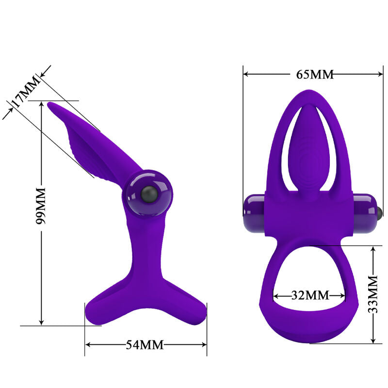 PRETTY LOVE - VIBRATORRING 10 VIBRATIONEN VIOLETT SILIKON