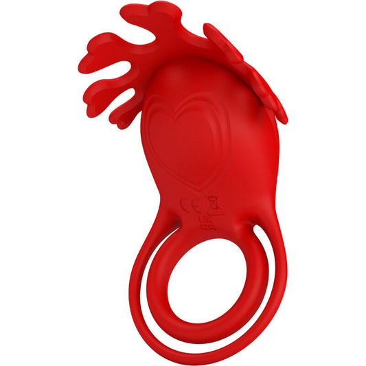 PRETTY LOVE - RUBEN ANELLO VIBRATORE 7 VIBRAZIONI SILICONE ROSSO