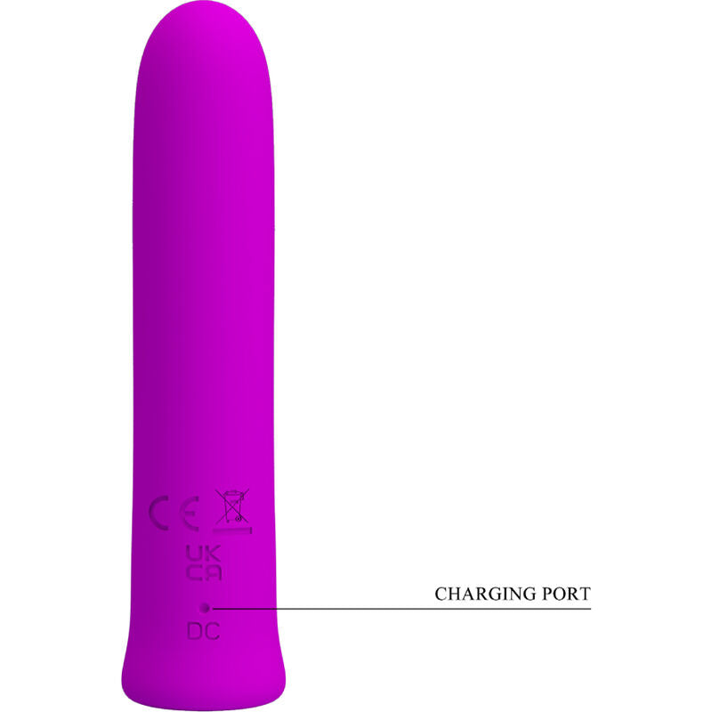 PRETTY LOVE - CURTIS MINI SUPER POWER VIBRATOR 12 VIOLET SILICONE VIBRATIONS