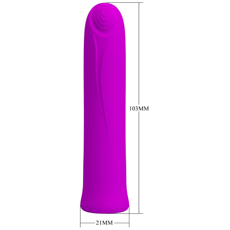 PRETTY LOVE - CURTIS MINI SUPER POWER VIBRATOR 12 VIOLETT-SILIKON-VIBRATIONEN