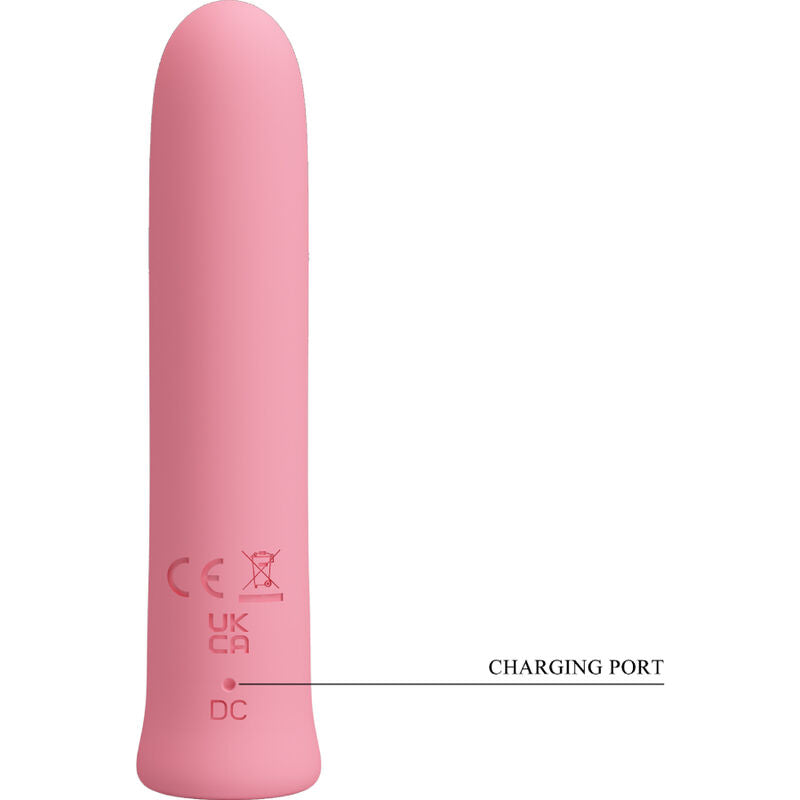 PRETTY LOVE - CURTIS MINI SUPER POWER VIBRATORE 12 VIBRAZIONI IN SILICONE ROSA