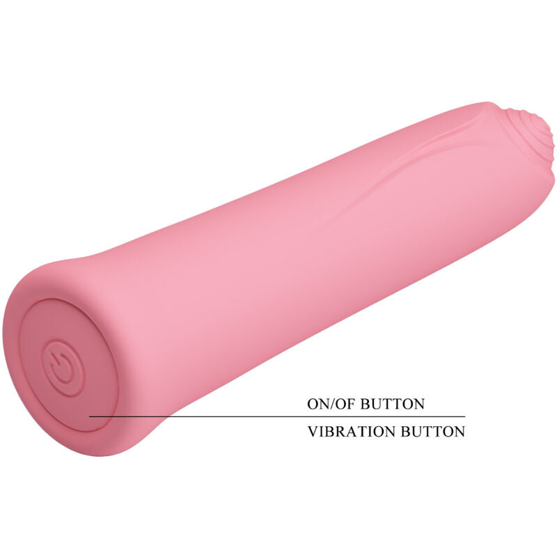 PRETTY LOVE - CURTIS MINI SUPER POWER VIBRATORE 12 VIBRAZIONI IN SILICONE ROSA