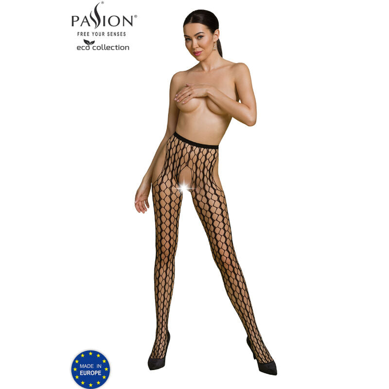 PASSION - ECO COLLECTION BODYSTOCKING ECO S007 SCHWARZ