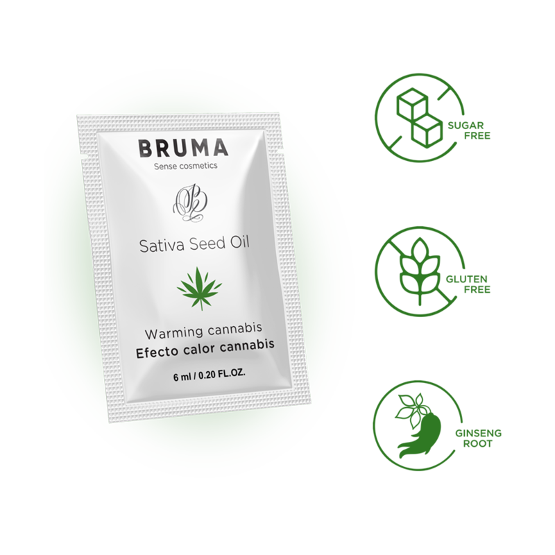 BRUMA - SATIVA SEED OIL SLIDING GEL WARMING CANNABIS FLAVOR 6 ML